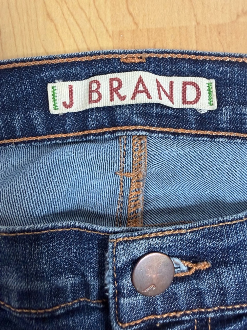 J Brand Blue Distressed Straight-Leg Jeans - Picture 5 of 11